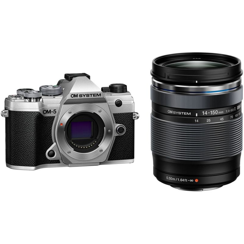 Olympus OM SYSTEM OM-5 Digital Camera + 14-150mm F4-5.6 II Lens (Silver)