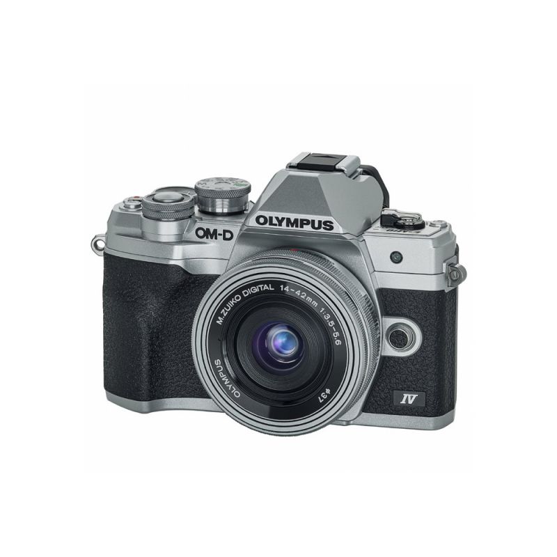 Olympus OM SYSTEM OM-D E-M10 Mark IV Digital Camera + 14-42mm (Silver)