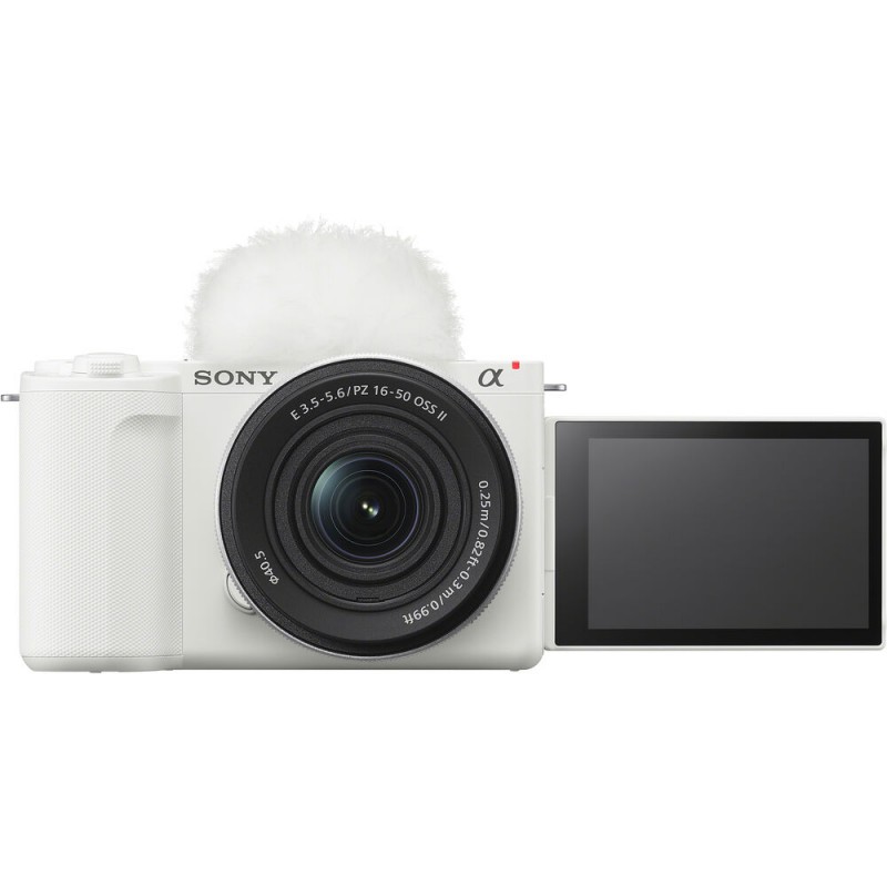 sony zv-e10 ii digital camera + pz 16-50mm oss ii lens (white)