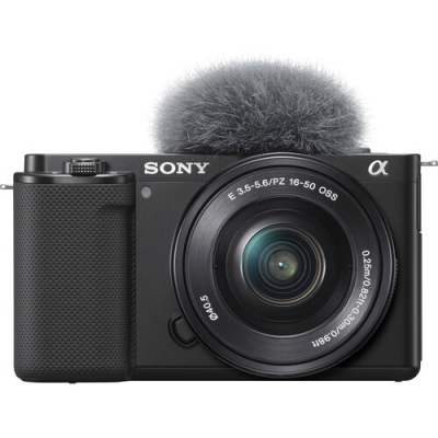 sony zv-e10 vlog camera + 16-50mm lens (black)